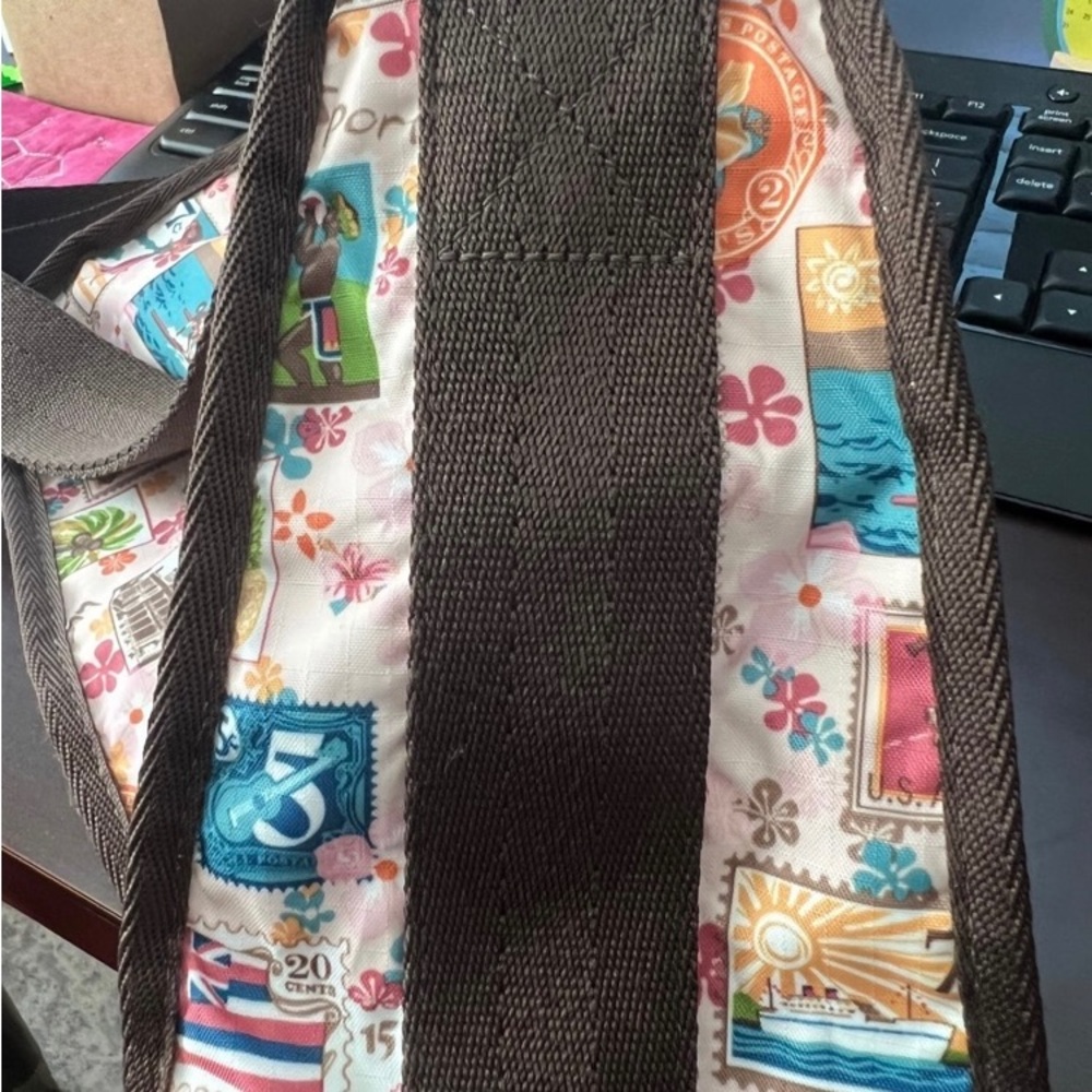 LeSportsac Hawaiian Lei Aloha Vintage Stamps Boho - Picture 8 of 9